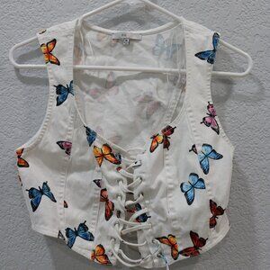 Women's Butterfly Corset Top